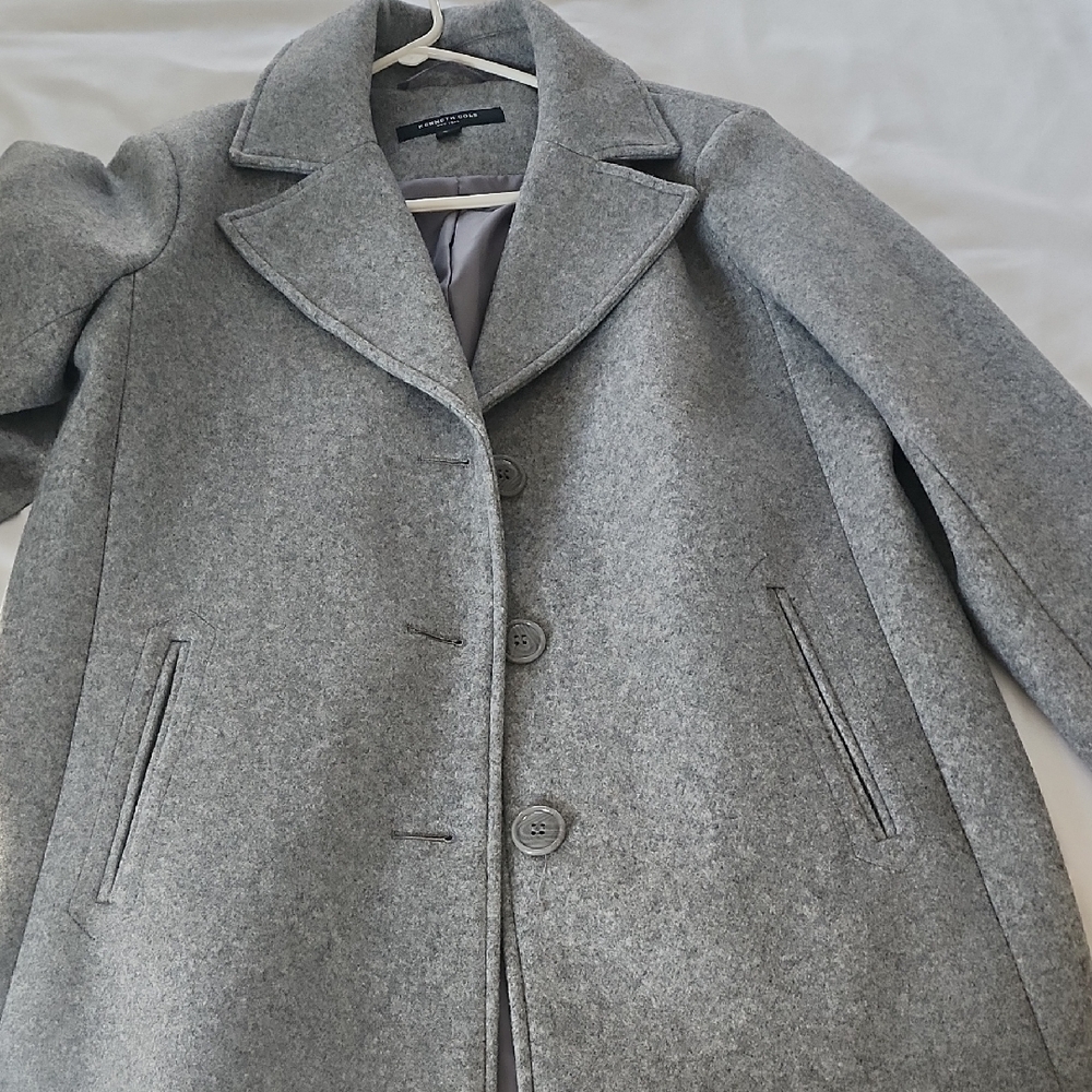 Kenneth Cole New York Gray Pea Coat
